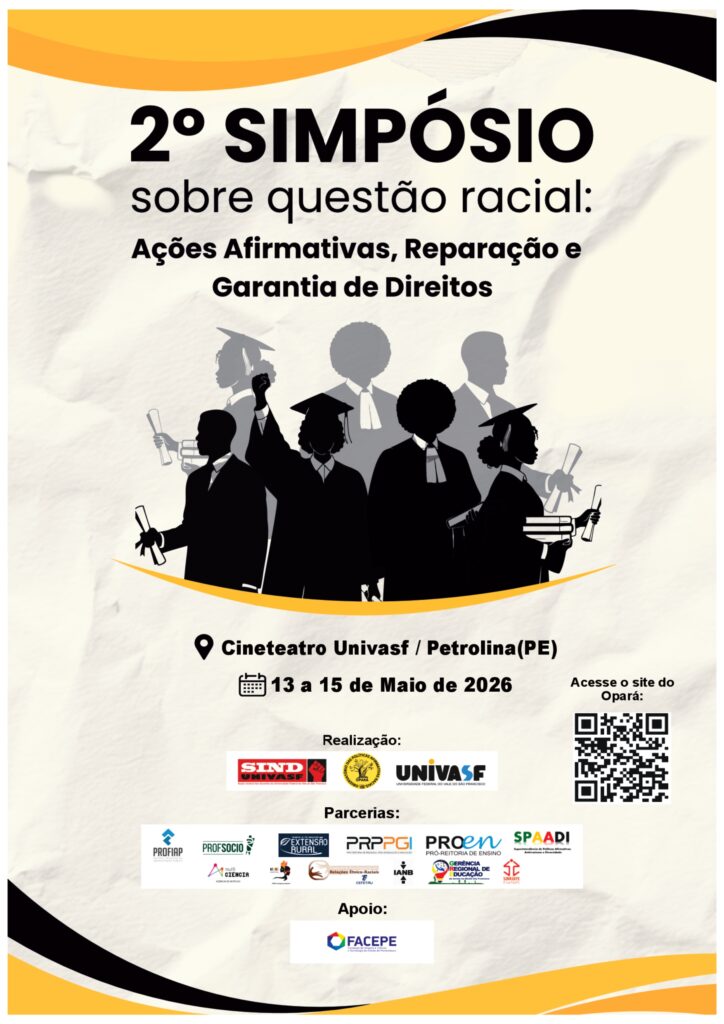 OPARÁ e parceiros realizarão o 2º Simpósio sobre Questão Racial